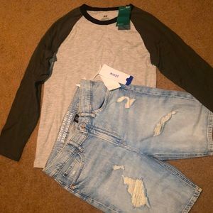 Short plus Long sleeve size 10/12 H&M new